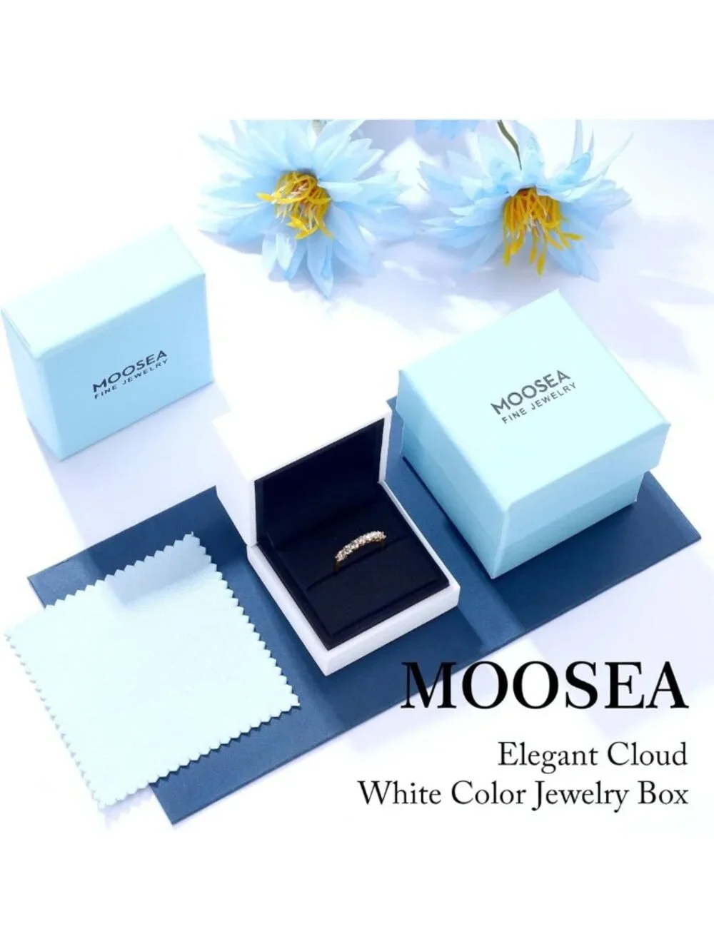 Stunning 7 Stone Moissanite Ring for Women | Lab-Created Gemstone Jewelry